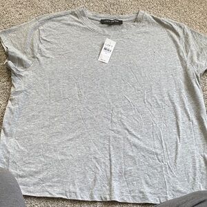 Comfortiva Heather Gray Short Sleeve Tee